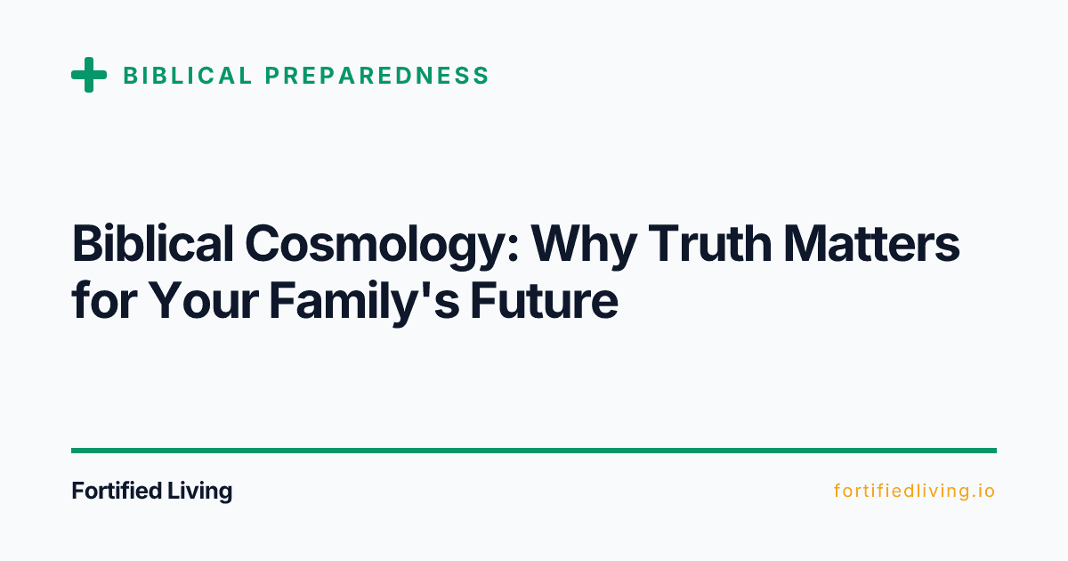 Biblical Cosmology: Why Truth Matters for Your Family's Future